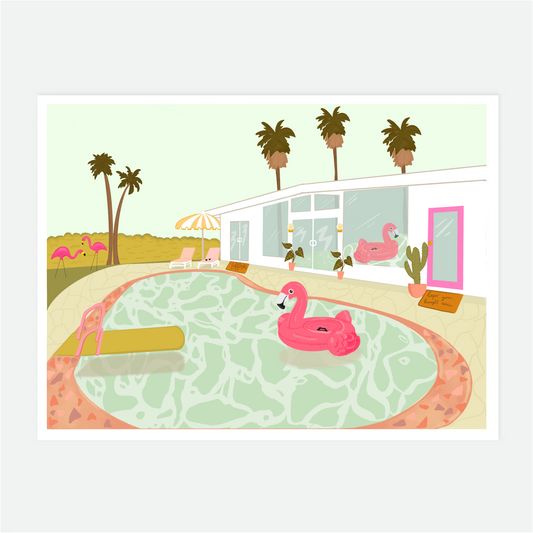 Pool House Art Print