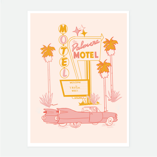 Palmera Motel Art Print