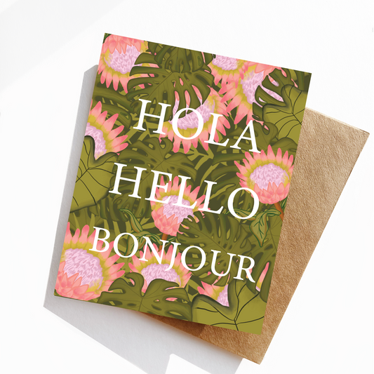 Hola, Hello, Bonjour
