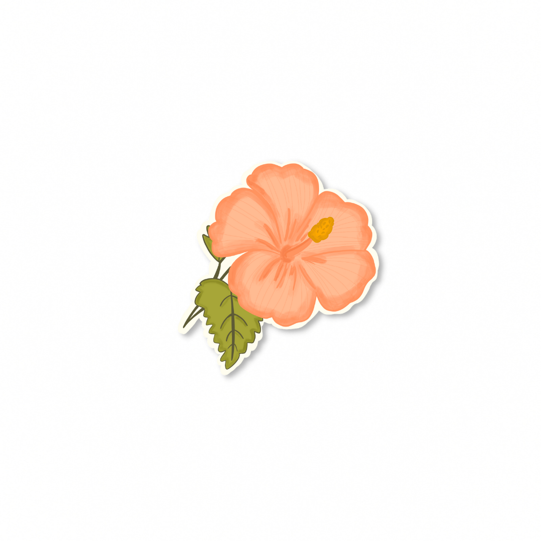 Hibiscus Flower Sticker