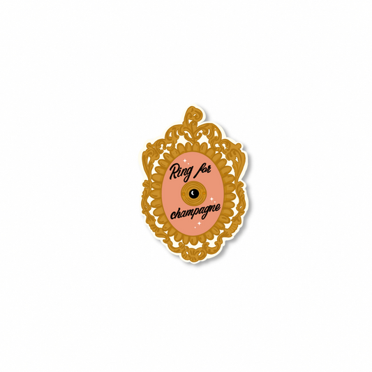 Ring For Champagne Sticker