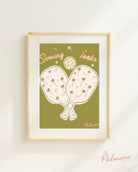 Serving Looks Racquetball Art Print | Vintage Tennis & Country Club Wall Art